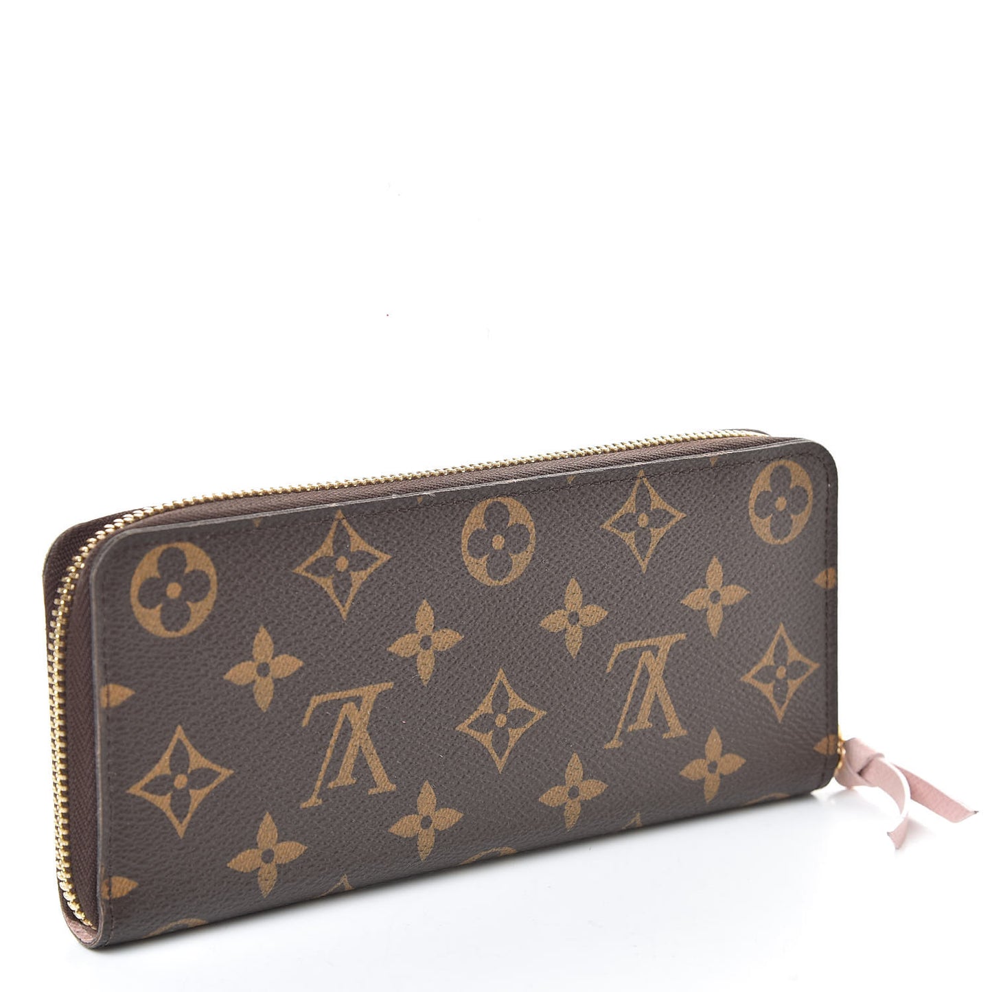 Monogram Clemence Wallet Rose Ballerine