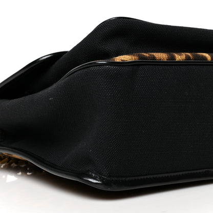Saint Laurent Smooth Calfskin Canvas Leopard Print Medium Niki Chain Satchel Light Natural 10 of 13