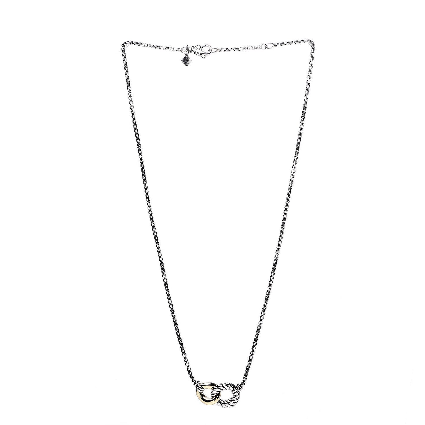 Sterling Silver 18K Yellow Gold Belmont Pendant Necklace