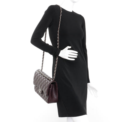 Chanel Caviar Quilted Jumbo Double Flap Burgundy 2 of 8