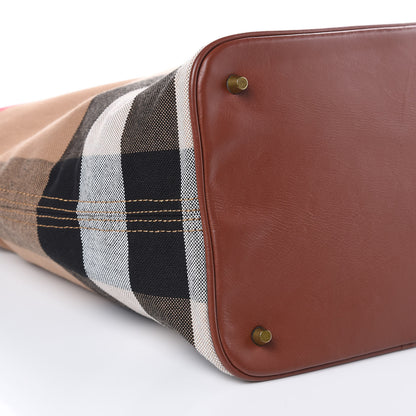 Burberry Canvas Mega Check Medium Susanna Hobo Brown 8 of 11