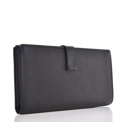 Hermes Epsom Bearn Gusset Wallet Black 3 of 8