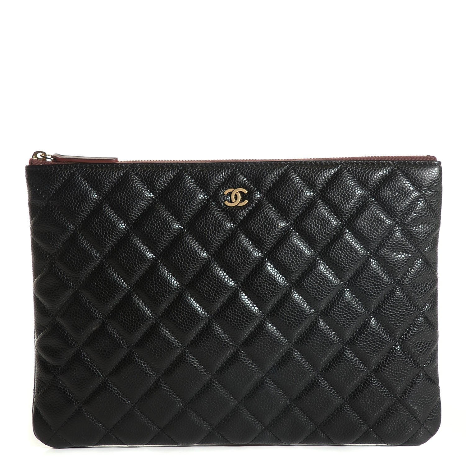 Chanel Caviar Quilted Medium Cosmetic Case Black 1 of 7