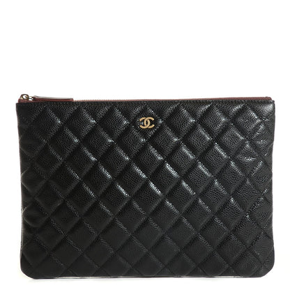Chanel Caviar Quilted Medium Cosmetic Case Black 1 of 7