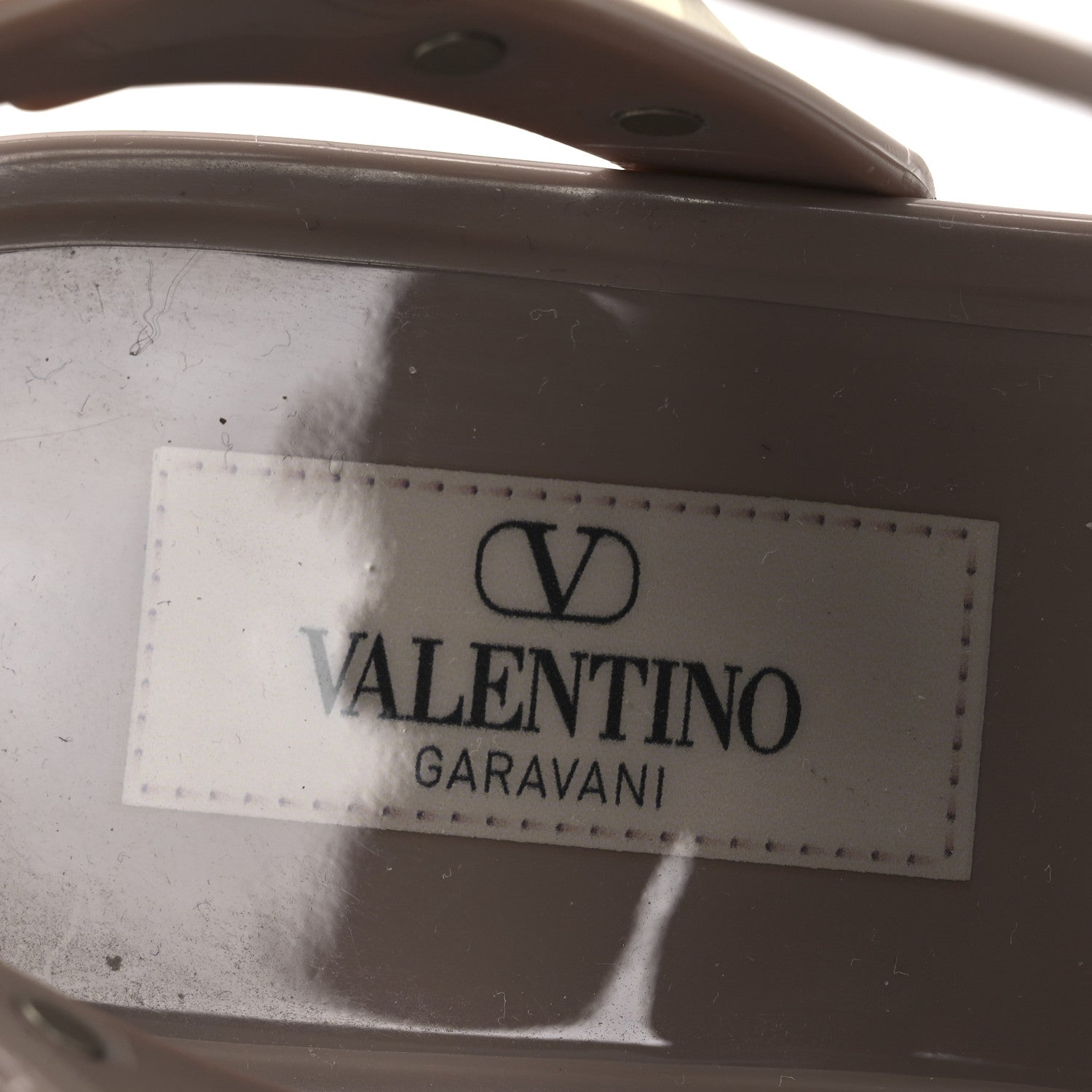 Valentino Garavani PVC Jelly Rockstud Caged Sandals 36 Poudre 9 of 12