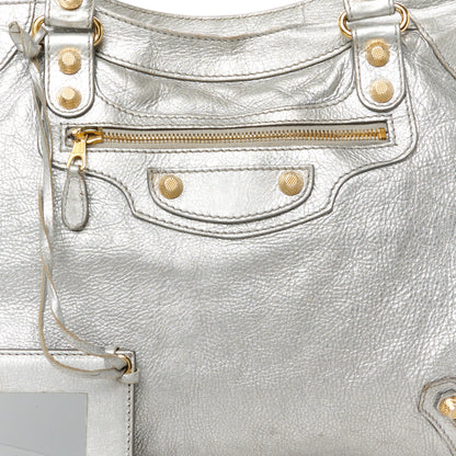 Balenciaga Metallic Agneau Giant 12 Gold Hardware Velo Gris Aluminum 9 of 12