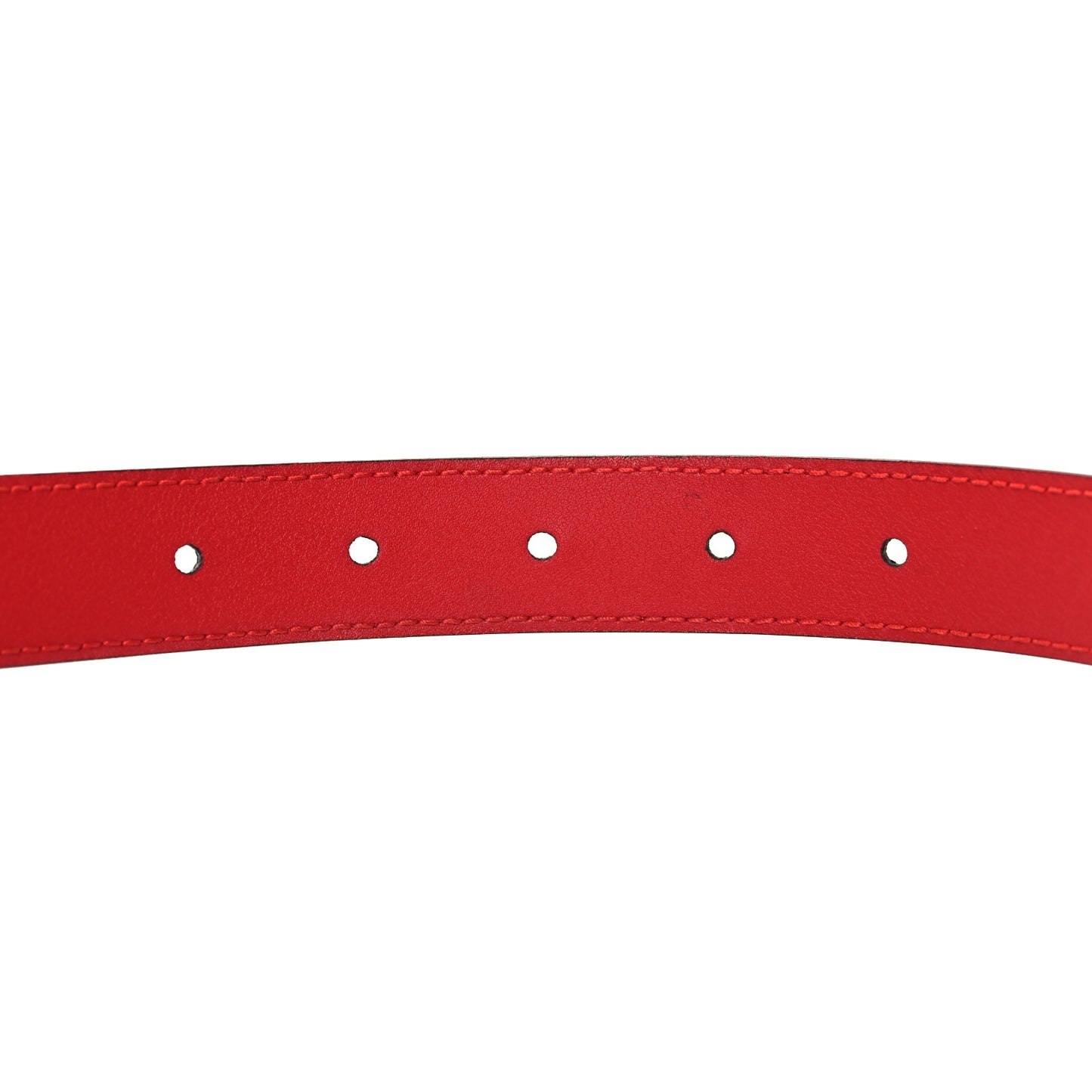 Moon Calfskin Torchon Double G 25mm Belt 90 36 Hibiscus Red