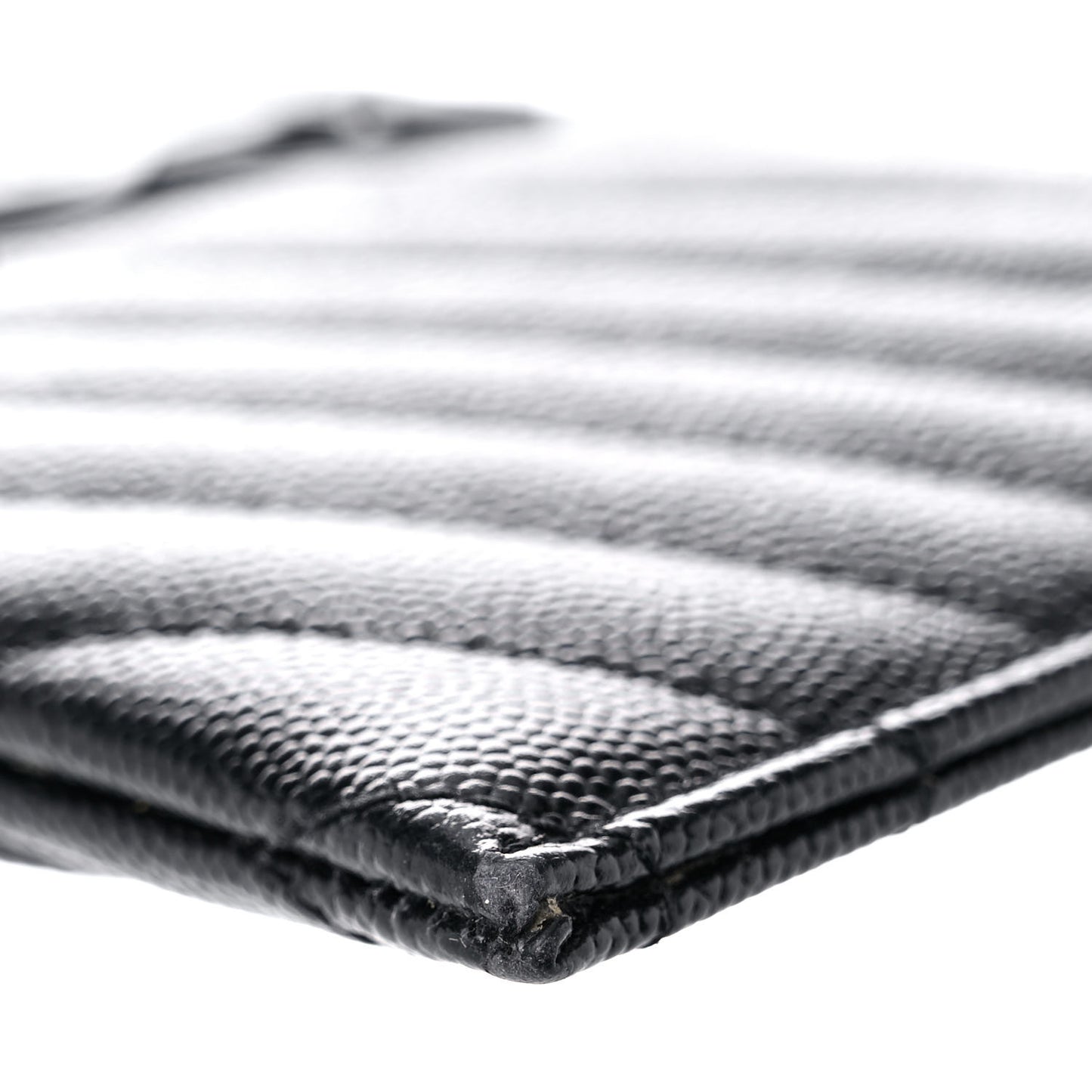 Grain De Poudre Chevron Monogram Bill Pouch Black