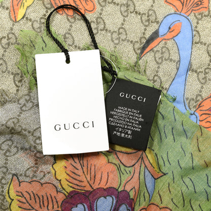 Gucci Modal Silk Monogram Jubilee Shawl Scarf Grass Green Light Purple 3 of 3