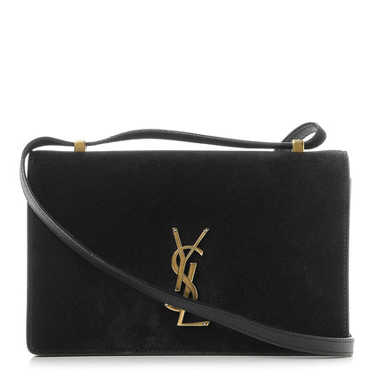 Saint Laurent Suede Monogram Small Dylan Shoulder Bag Black 1 of 7