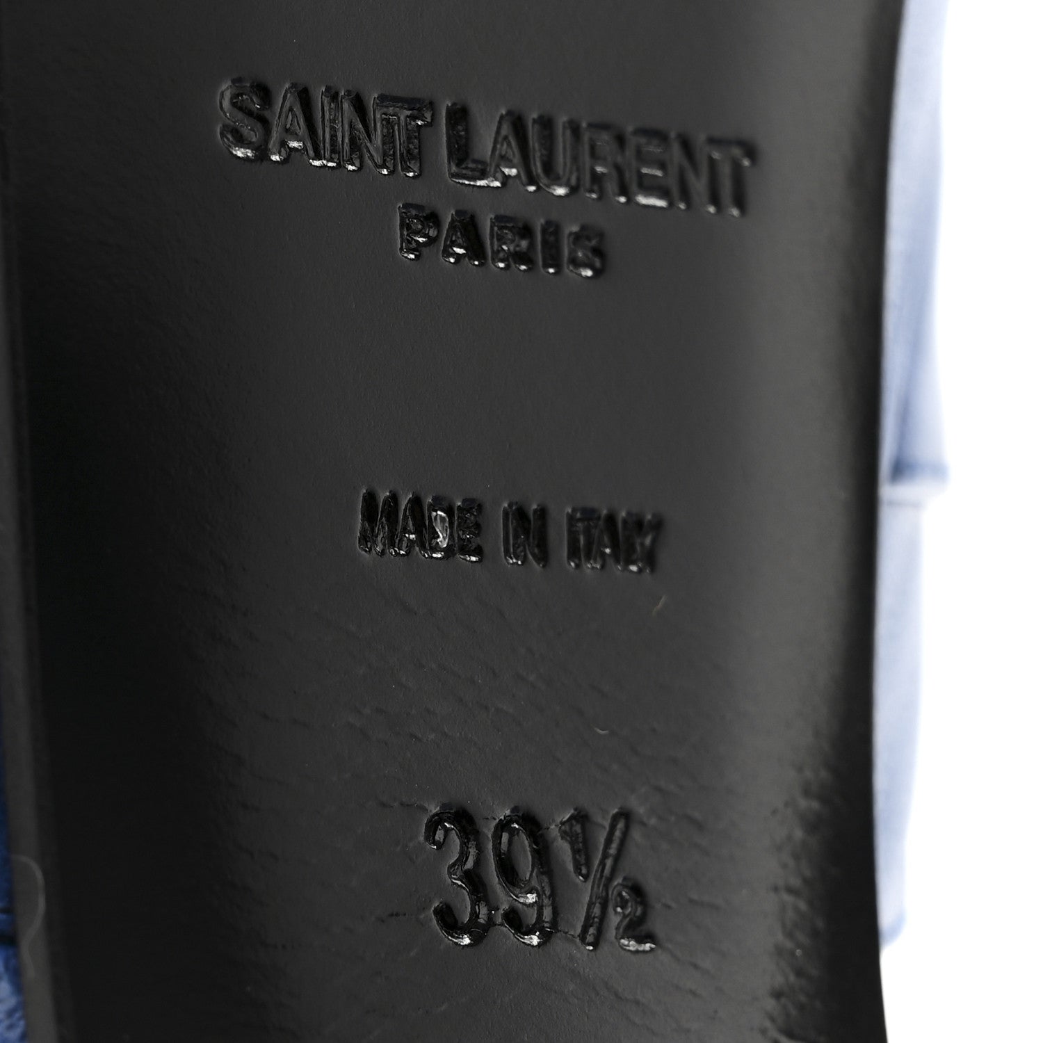 Saint Laurent Goatskin Candy 80 Platform Sandals 39.5 New Bleu 9 of 10
