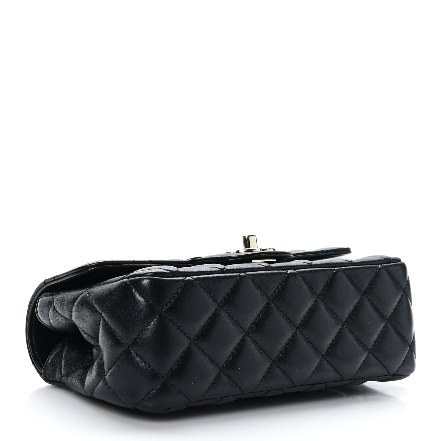 Chanel Lambskin Quilted Mini Crystal Top Handle Rectangular Flap Black 4 of 9