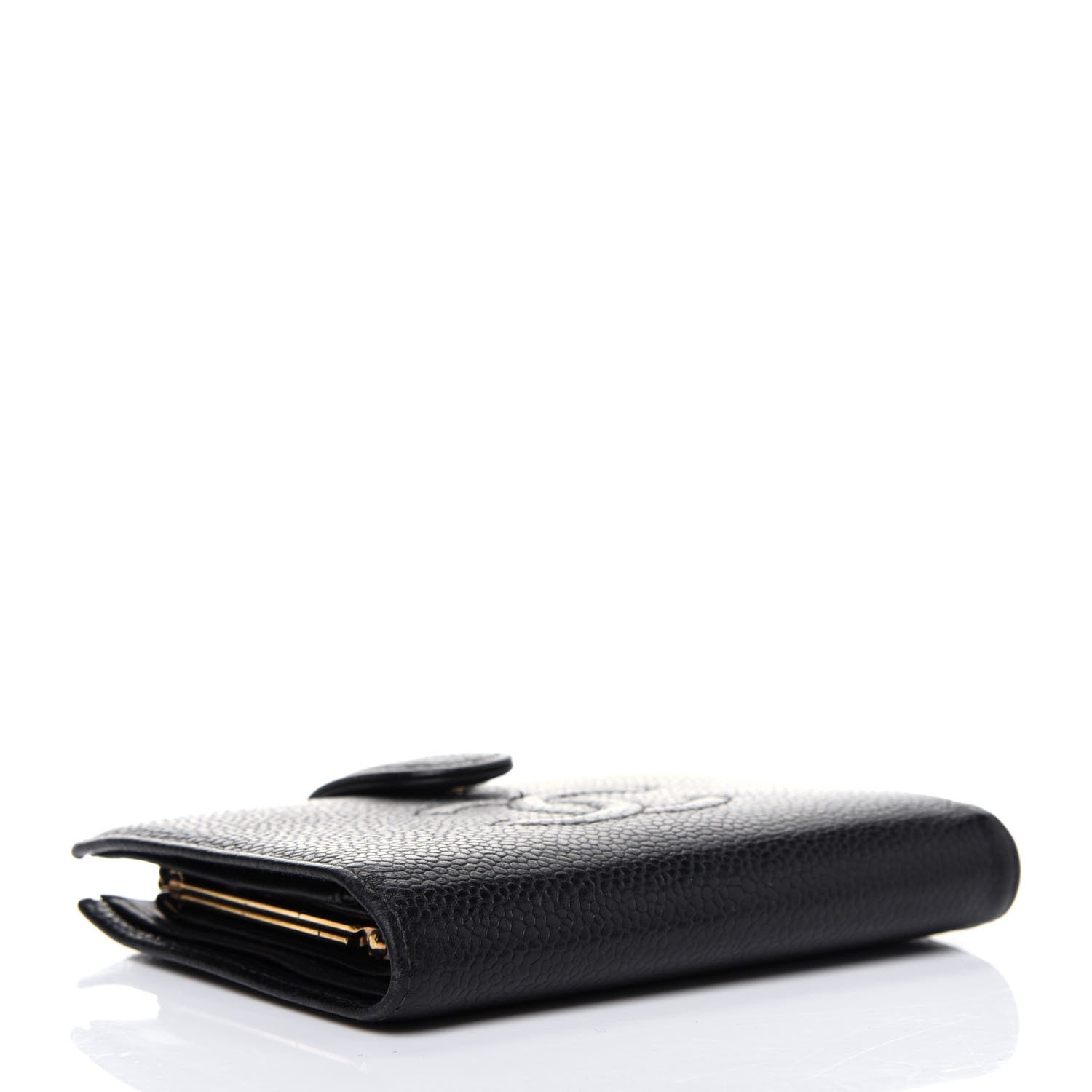 Chanel Caviar Timeless CC Compact French Wallet Black 4 of 19