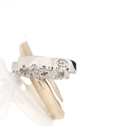 Chanel Metal Crystal CC Hoop Drop Earrings Gold 4 of 4