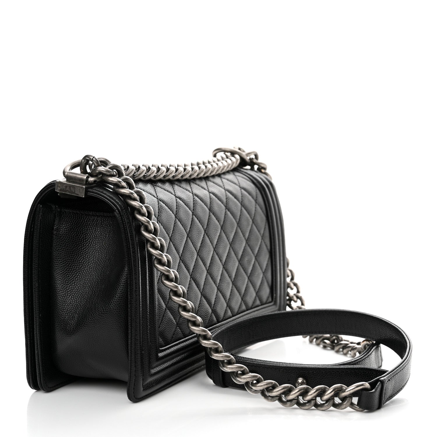 Chanel Caviar Quilted Medium Boy Flap Black 3 of 12
