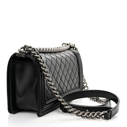 Chanel Caviar Quilted Medium Boy Flap Black 3 of 12