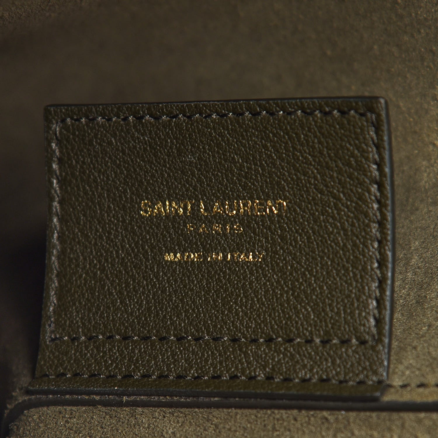 Saint Laurent Calfskin Toy Shopping Tote Olive 6 of 9