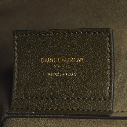 Saint Laurent Calfskin Toy Shopping Tote Olive 6 of 9