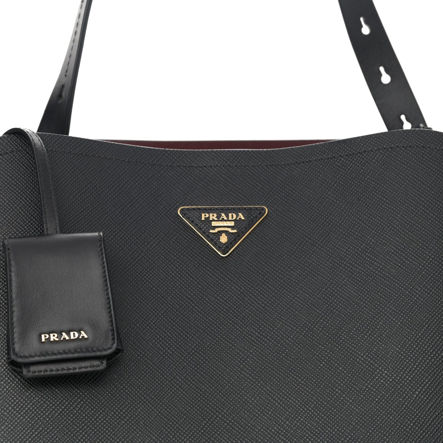 Saffiano Cuir Matinee Tote Black Cherry