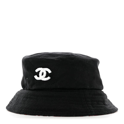 Chanel Cotton Pearl CC Bucket Hat M Black 1 of 8