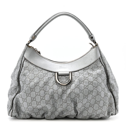 Gucci Guccissima Large D Hobo Silver 1 of 13