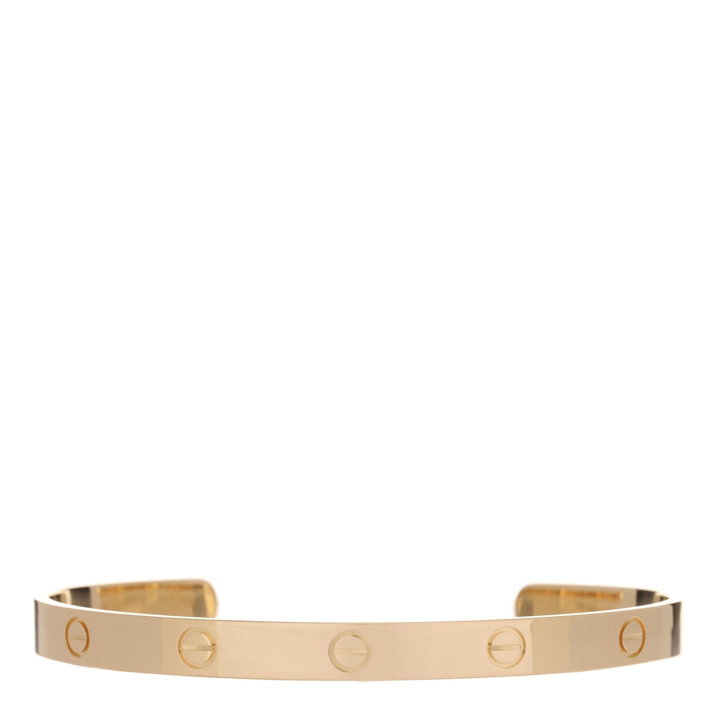 18K Yellow Gold LOVE Cuff Bracelet 20