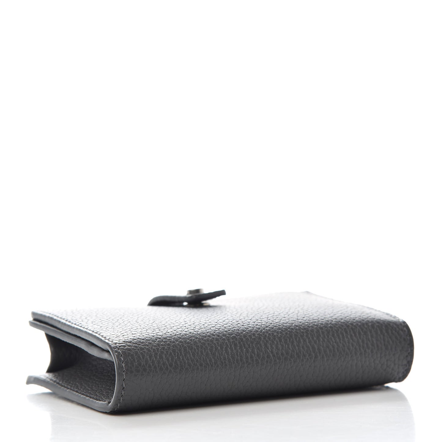 Grained Calfskin Sac De Jour Souple Card Case Grey