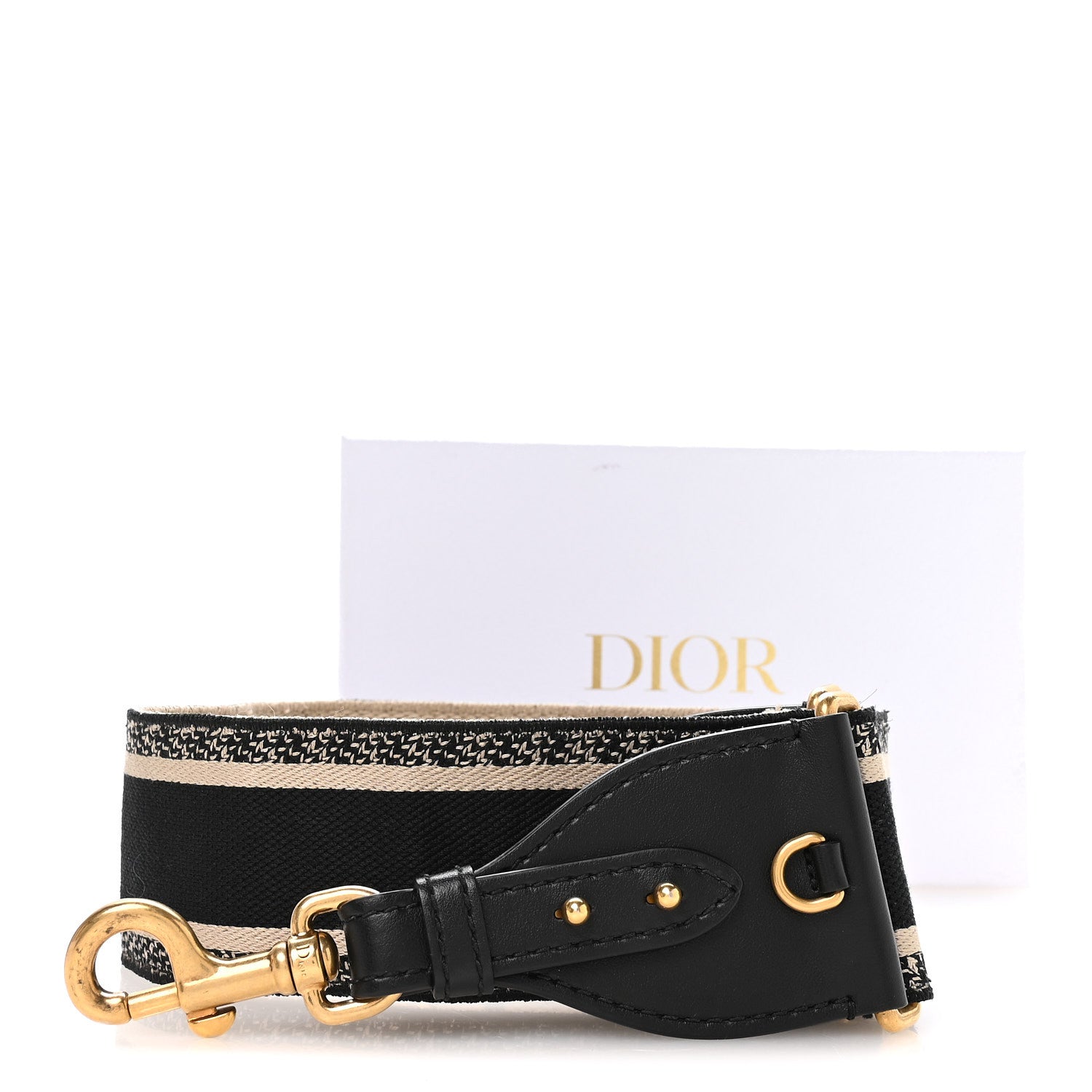 Christian Dior Canvas Embroidered Shoulder Strap Blue 5 of 5