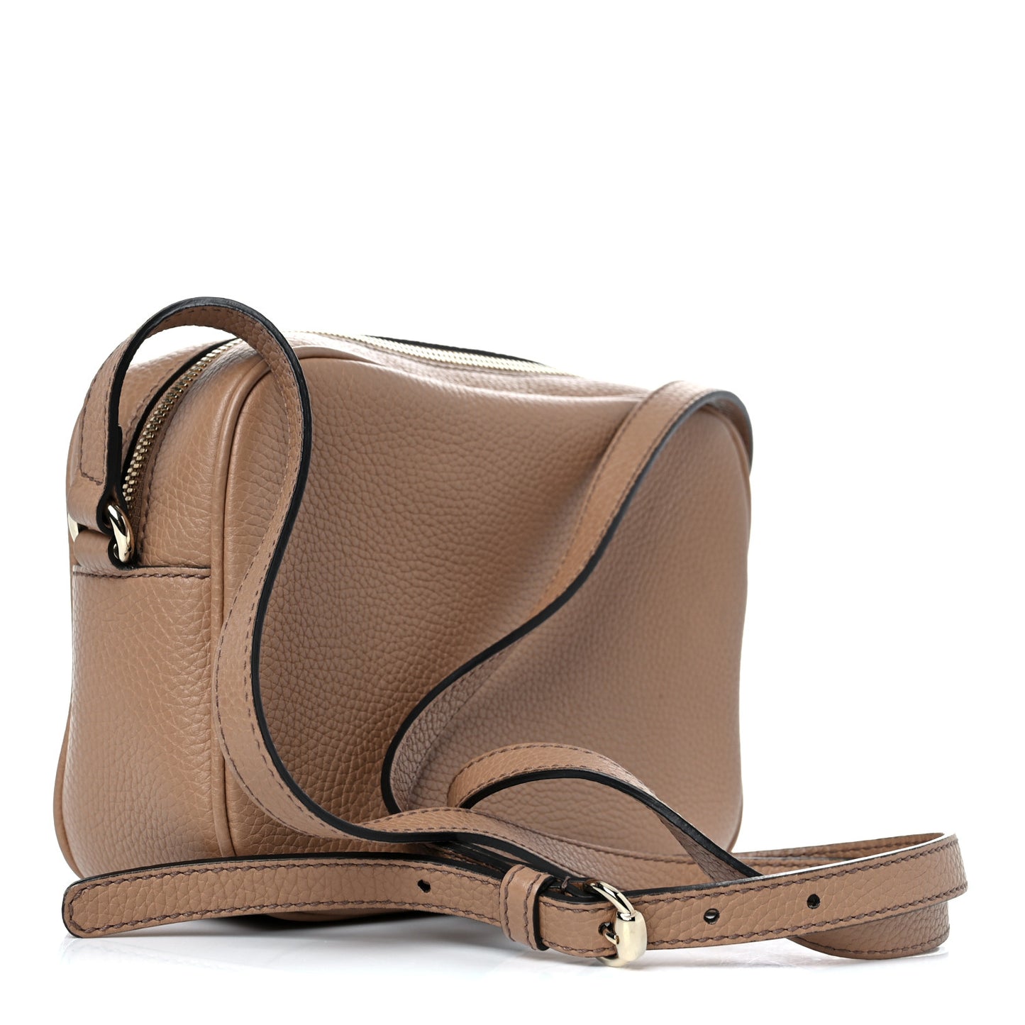 Pebbled Calfskin Small Soho Disco Bag Camelia