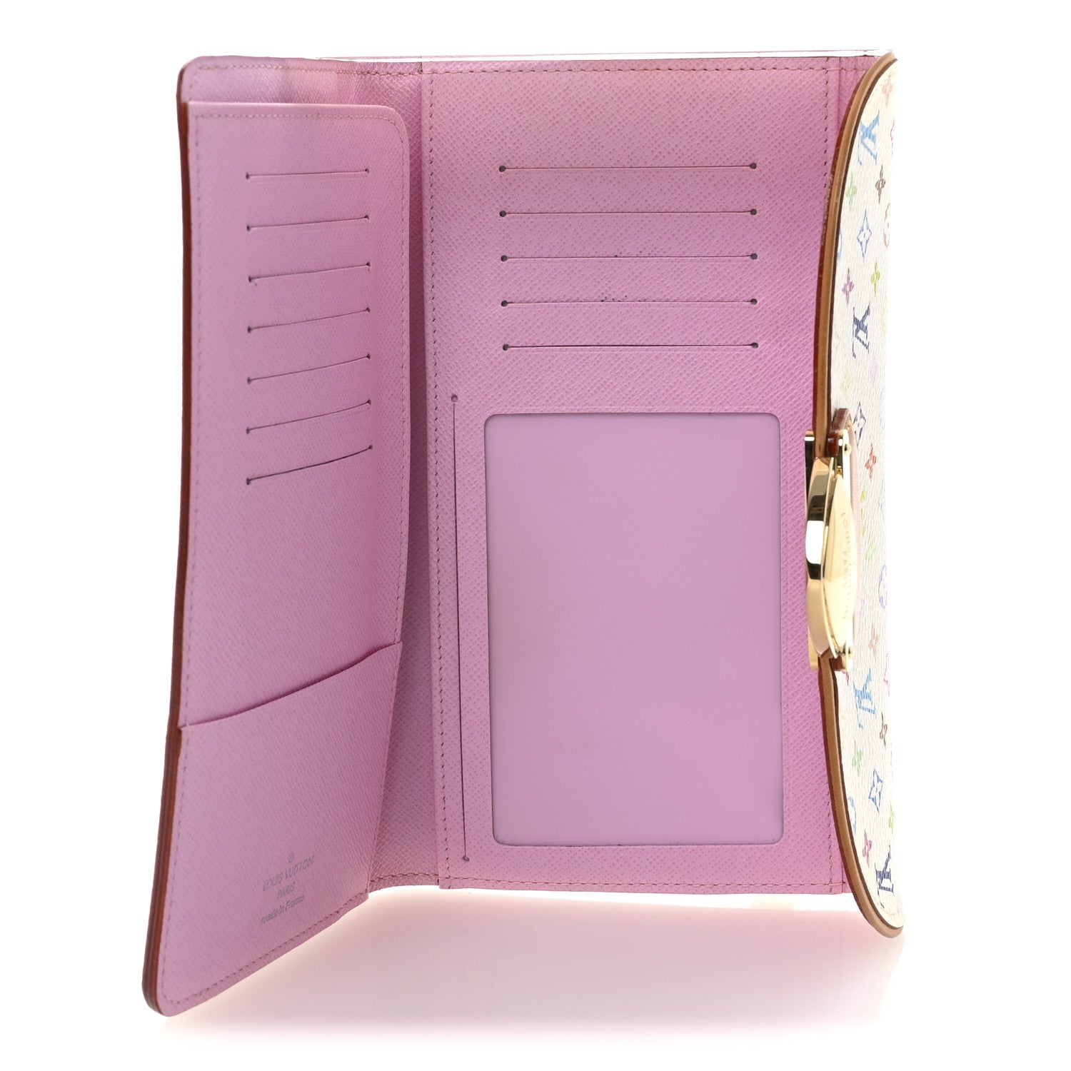 Louis Vuitton Monogram Multicolor Eugenie Wallet White Litchi 5 of 6