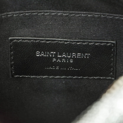 Saint Laurent Metallic Grain De Poudre Y Quilted Monogram Mini Loulou Camera Bag Gun Metal 6 of 6