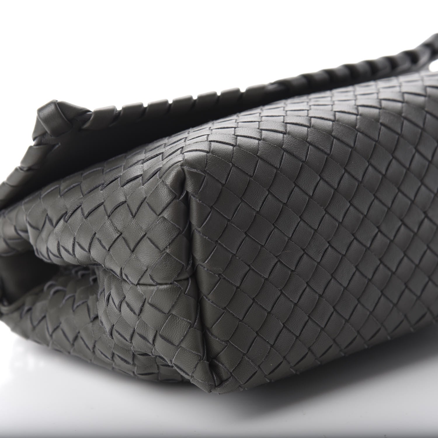Bottega Veneta Nappa Intrecciato Baby Olimpia Shoulder Bag Light Grey 6 of 9