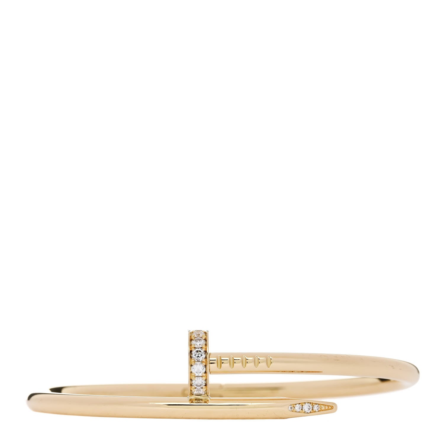 Cartier 18K Yellow Gold Diamond Juste Un Clou Bracelet 17 1 of 5