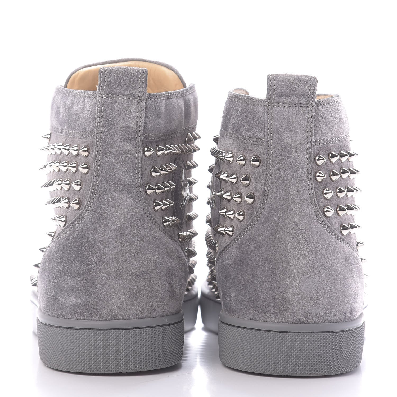 Christian Louboutin Veau Velours Mens Louis Spikes Flat Sneakers 46 Squale 5 of 9