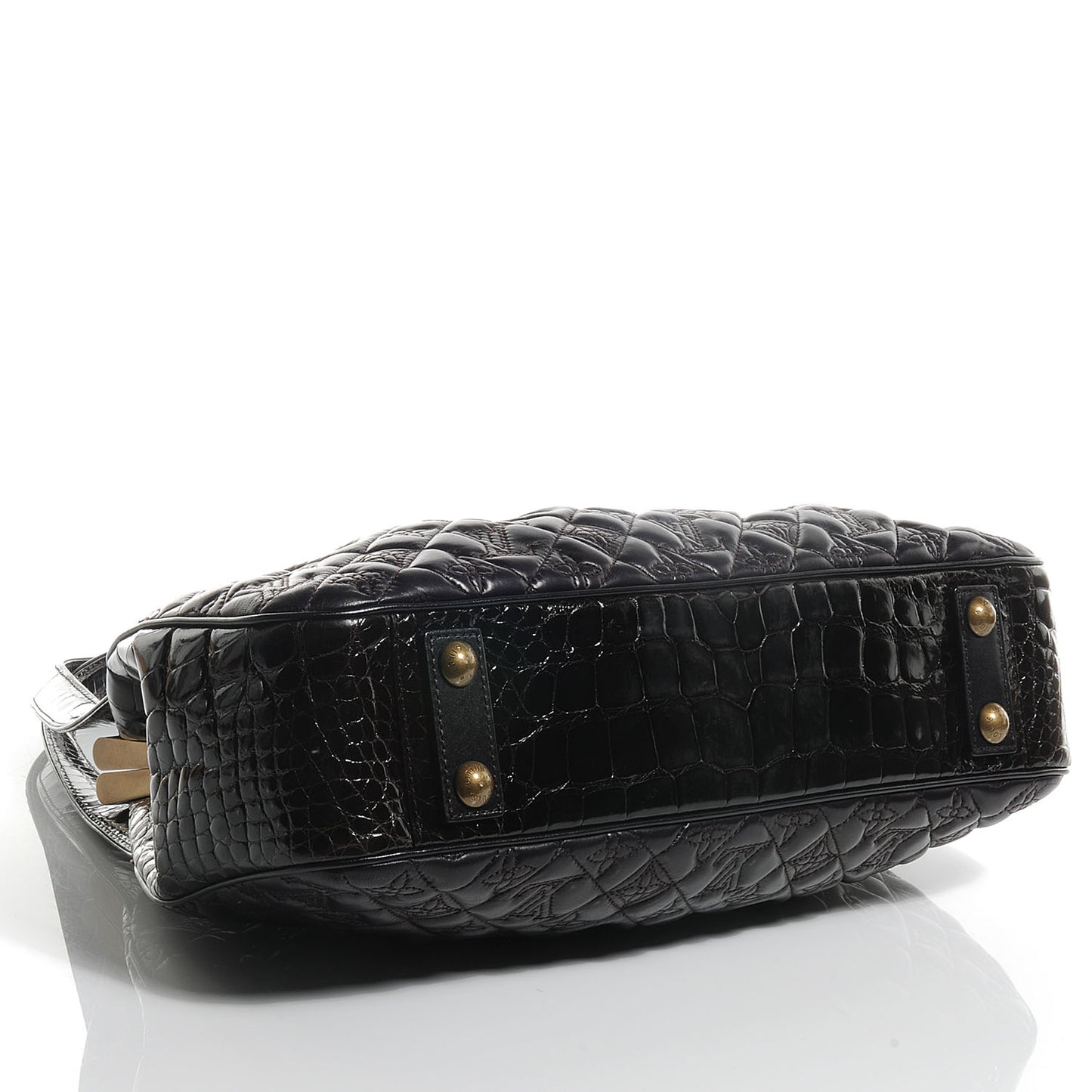 Monogram Vienna Alligator Sac Fermoir GM Aubergine