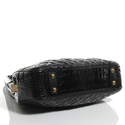 Louis Vuitton Monogram Vienna Alligator Sac Fermoir GM Aubergine 3 of 8