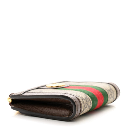 Gucci GG Supreme Monogram Web Ophidia Zip Wallet Beige New Acero 4 of 7
