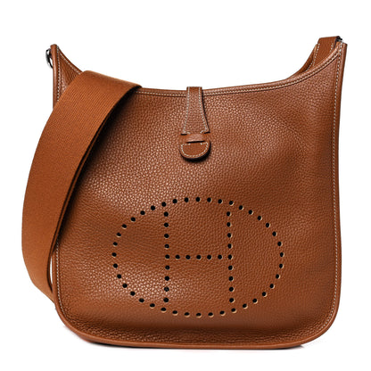 Hermes Taurillon Clemence Evelyne III PM Gold 1 of 9