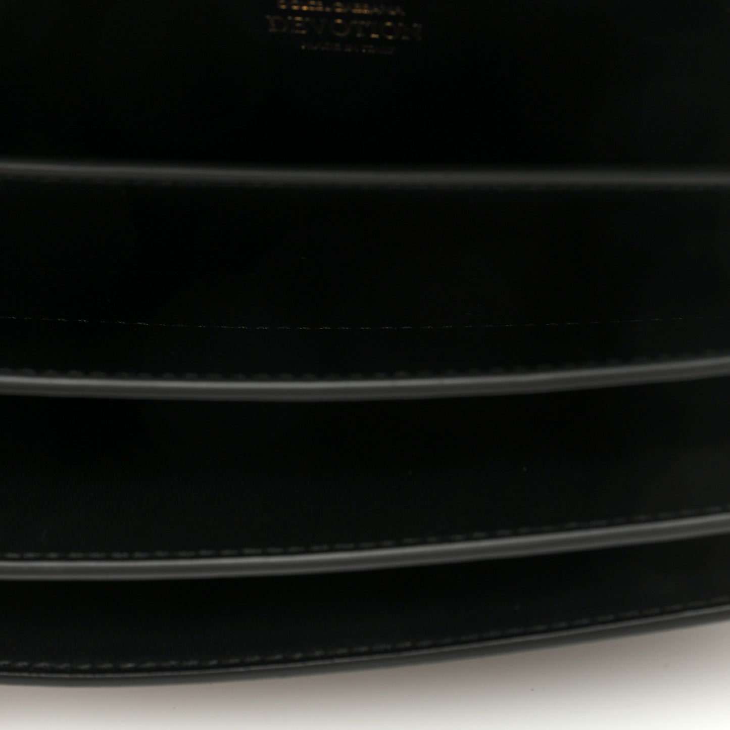 DOLCE GABBANA Lambskin Mini Devotion Crossbody Bag Black