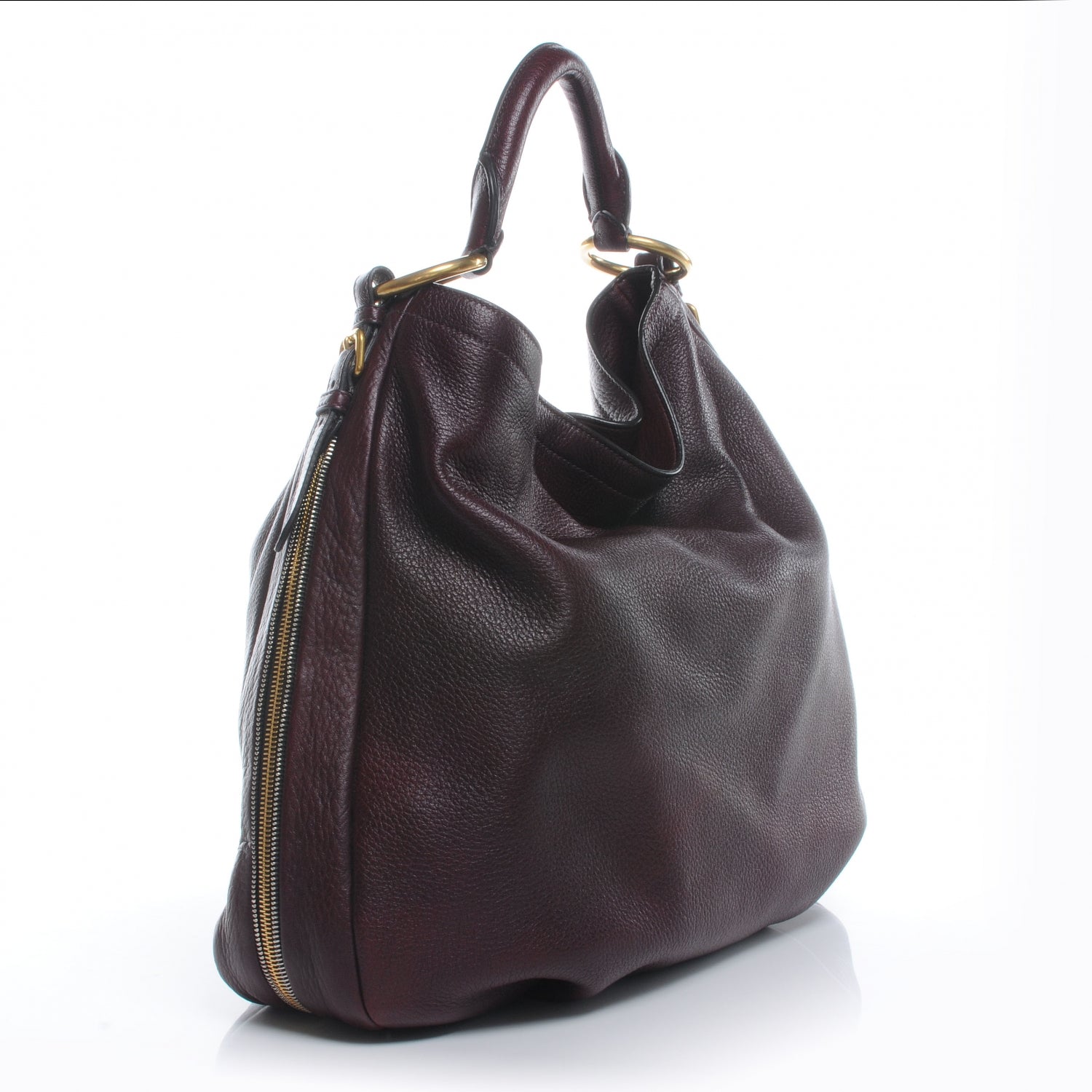 Prada Vitello Daino Hobo Amaranto 3 of 8