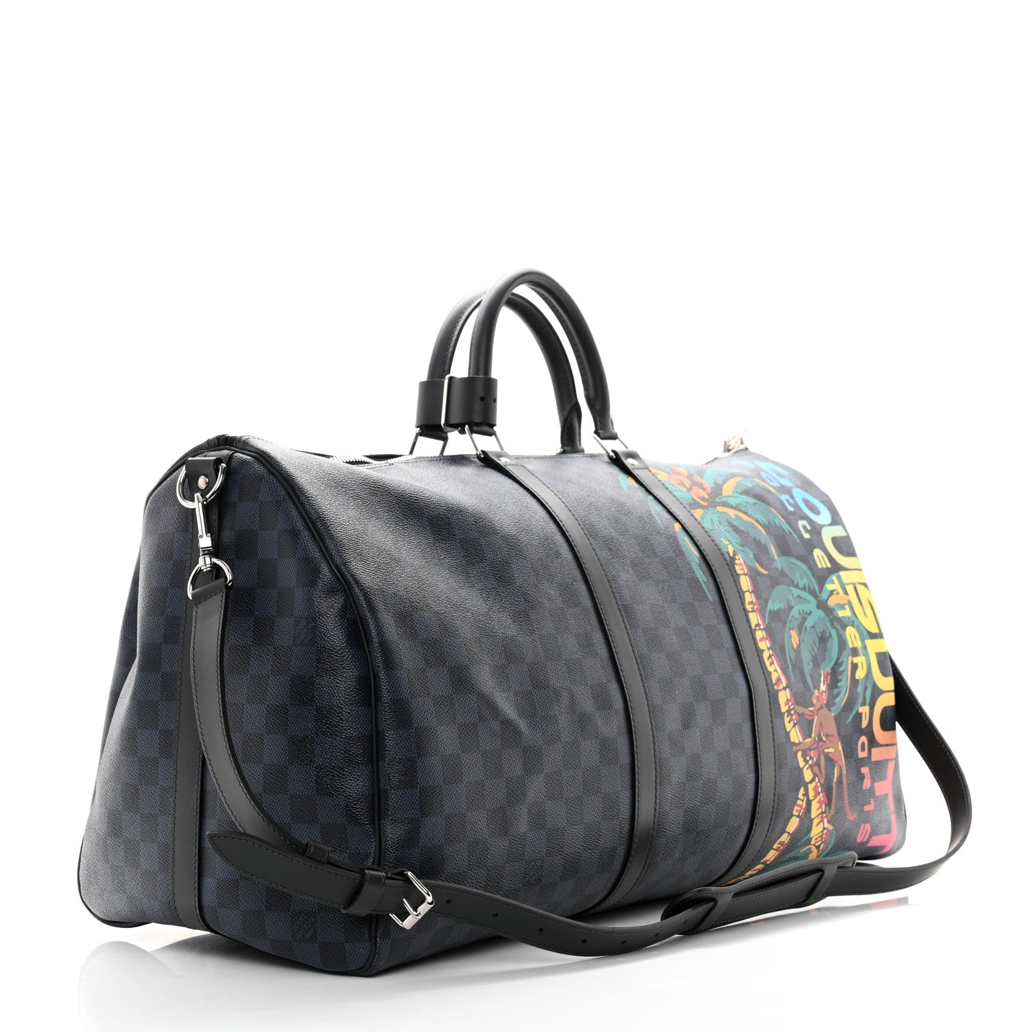 Louis Vuitton Damier Cobalt Jungle Keepall Bandouliere 55 3 of 11