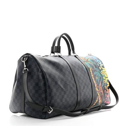 Louis Vuitton Damier Cobalt Jungle Keepall Bandouliere 55 3 of 11