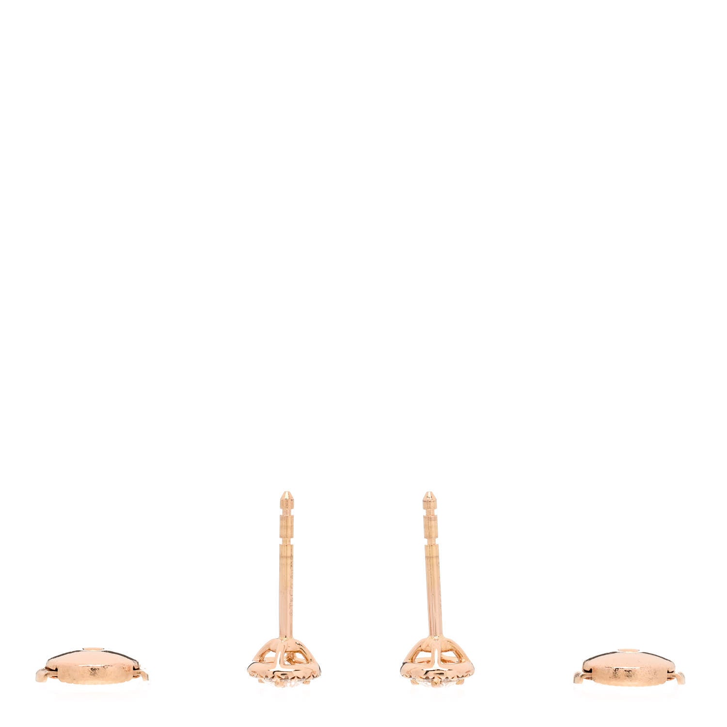 Tiffany 18K Rose Gold Diamond .32ctw Soleste Earrings 3 of 5