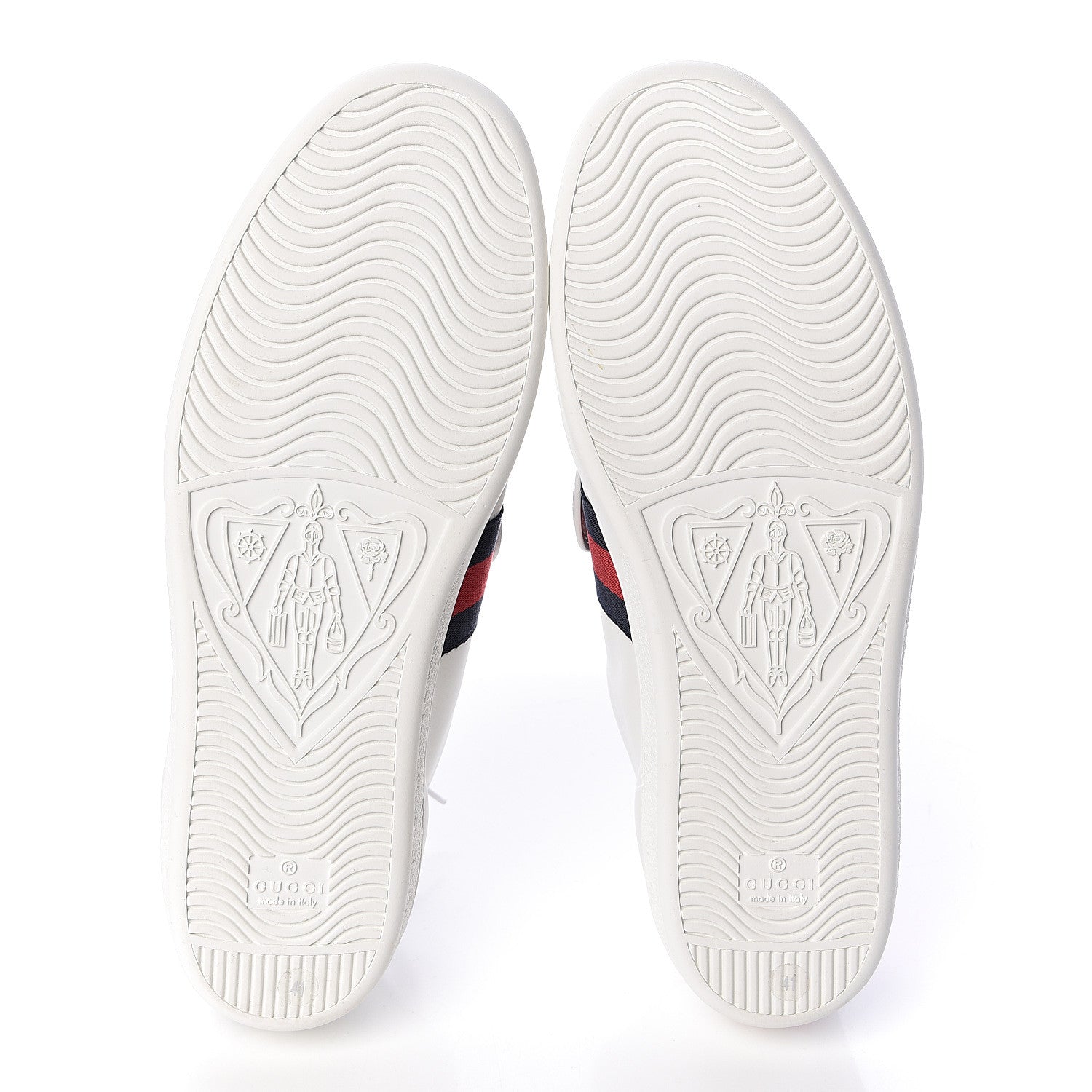 Gucci Calfskin Ayers Web Blind for Love Embroidered Womens Ace Sneakers 41 White 5 of 10