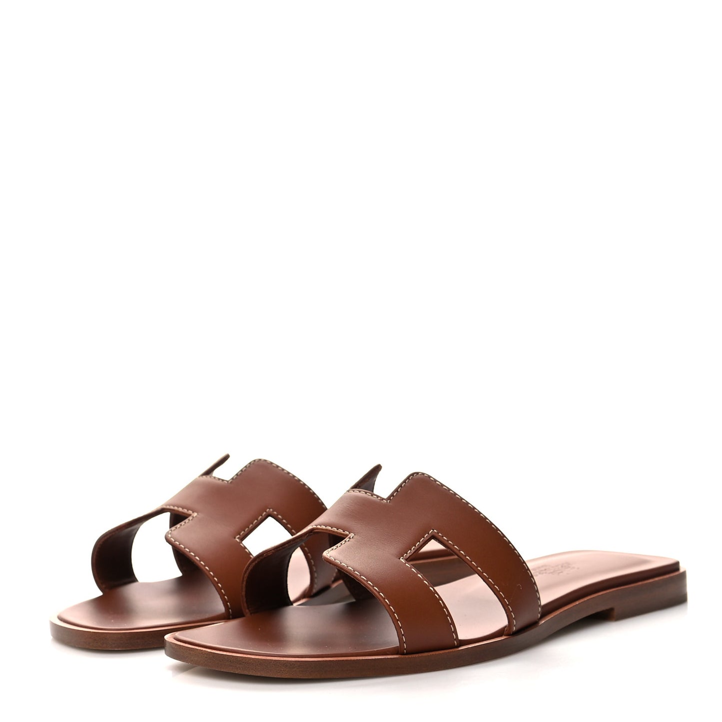 Box Calfskin Oran Sandals 35.5 Gold