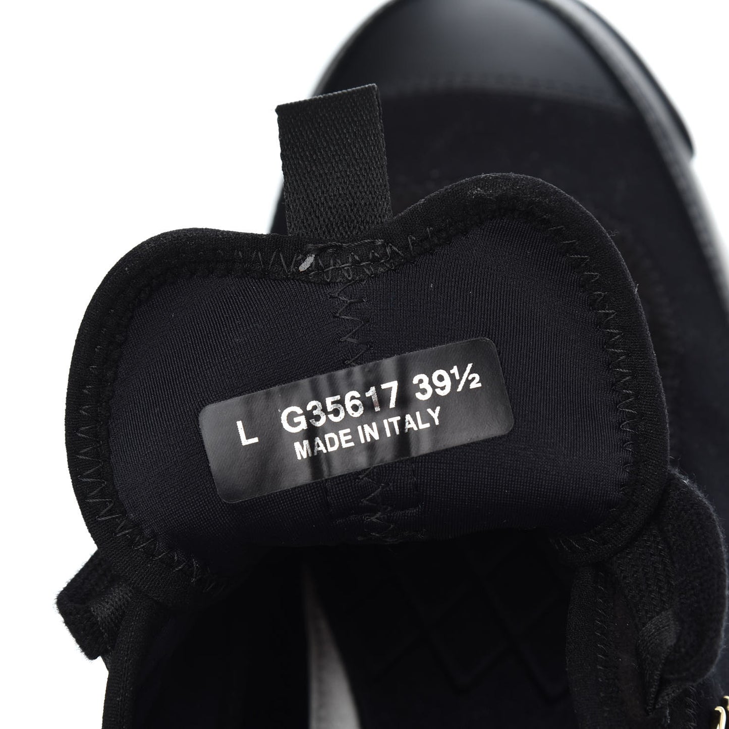 Velvet Calfskin Mixed Fibers CC Sneakers 39.5 Black