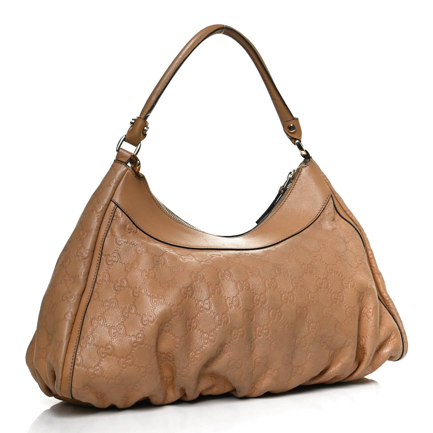 Gucci Guccissima Large D Gold Hobo Tan 3 of 12