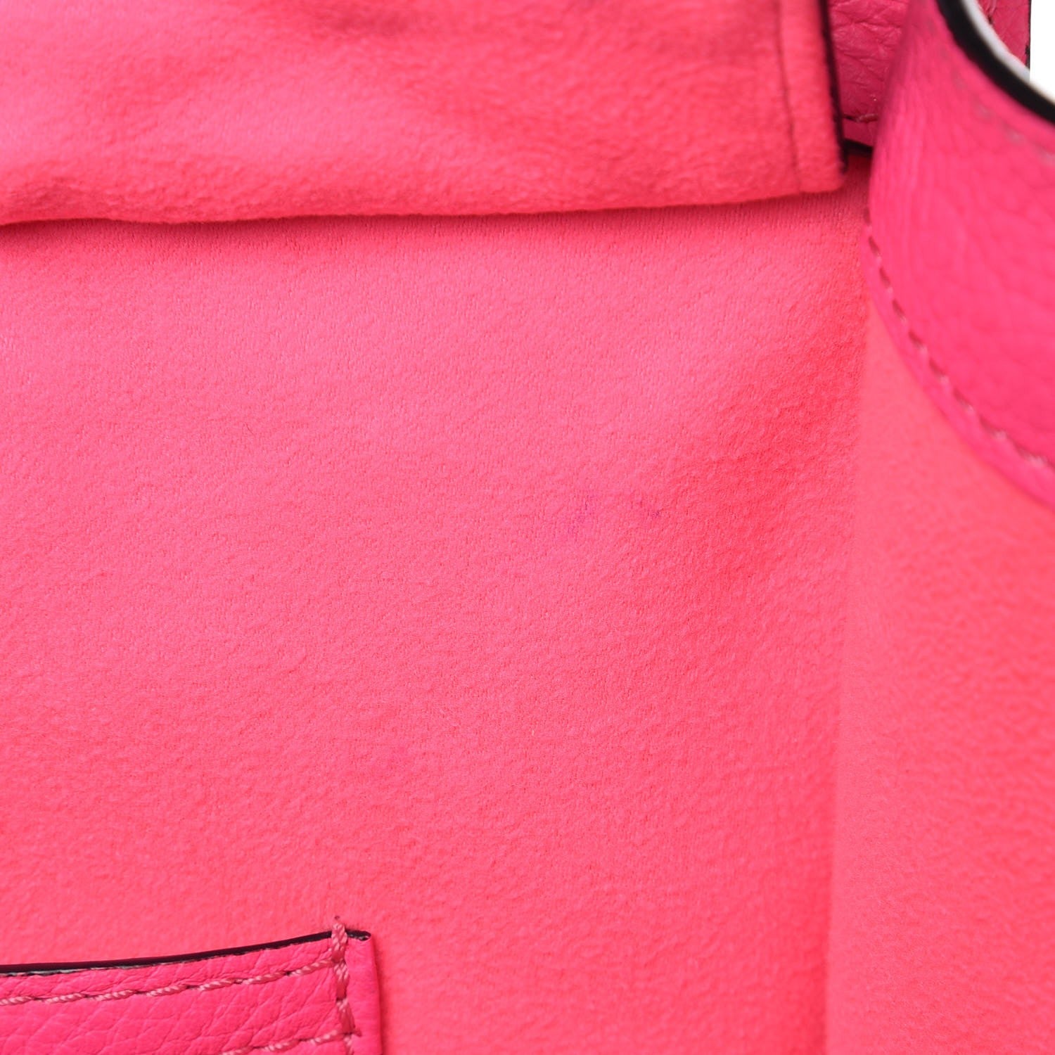 Celine Drummed Calfskin Mini Luggage Fluo Pink 12 of 26