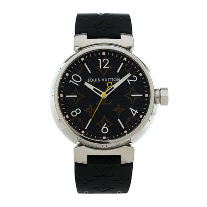 Louis Vuitton Stainless Steel Monogram 39mm Tambour Vernis Quartz Watch 1 of 8
