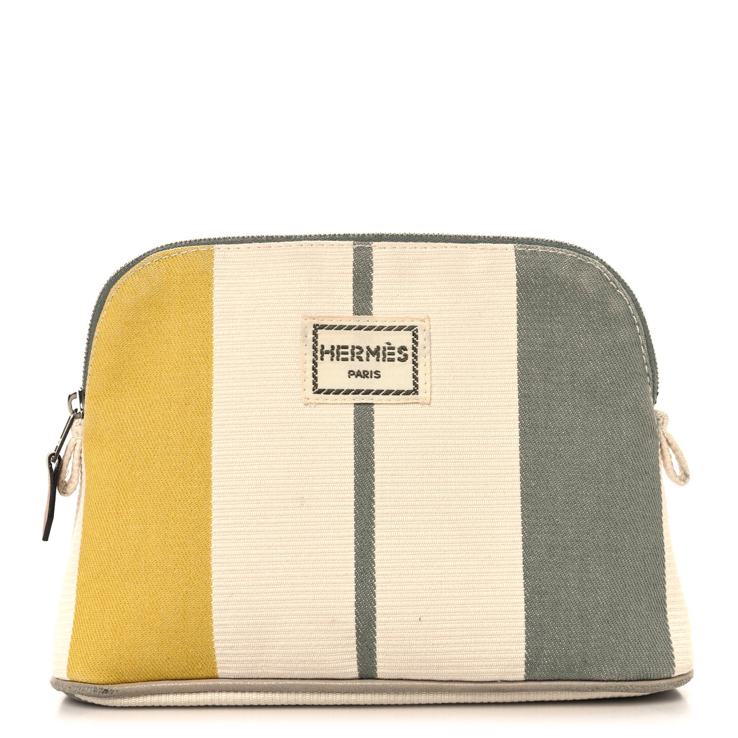 Cotton Stripe Bolide Rayures Rocabar Mini Travel Cosmetic Pouch Absinthe